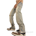 Autumn and winter retro zipper trendy brand jeans